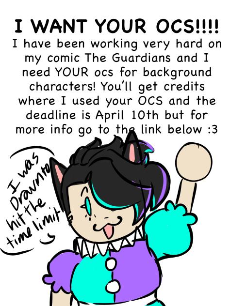 I WANT YOUR OCS FOR MY COMIC!