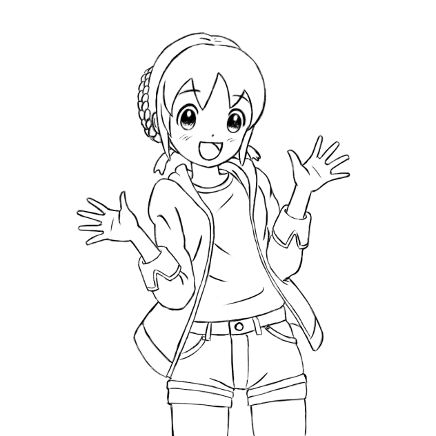 線画 若おかみは小学生 おっこ 2