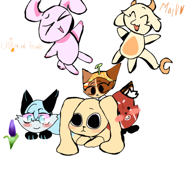 chiken nugget and friends