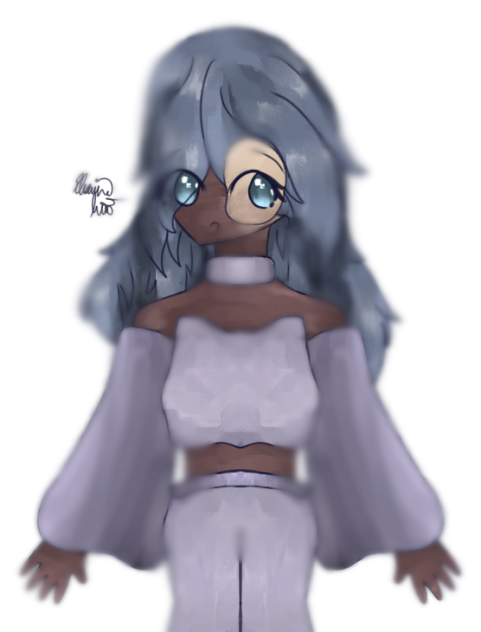 Pretty Girl with Long Sleeves