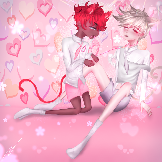 Cat bois! ! ! ft Clem and Flou 💗🤍