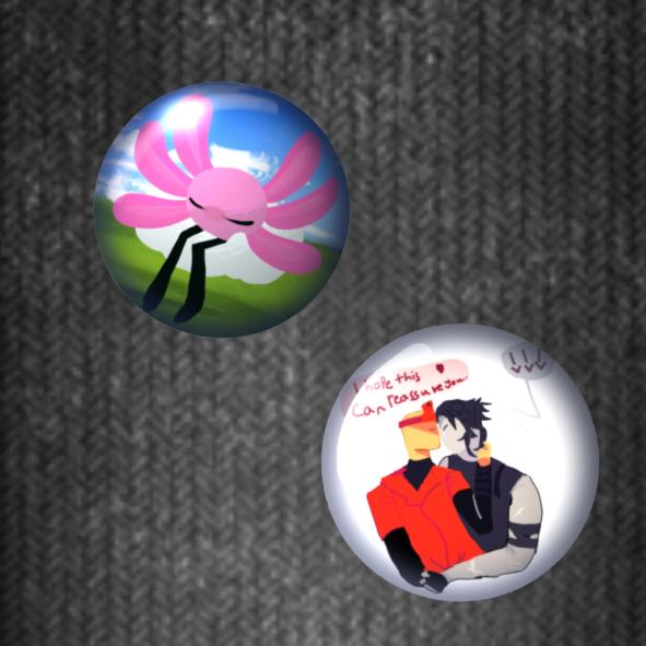 Делаю значки из наших с парнем рисунков