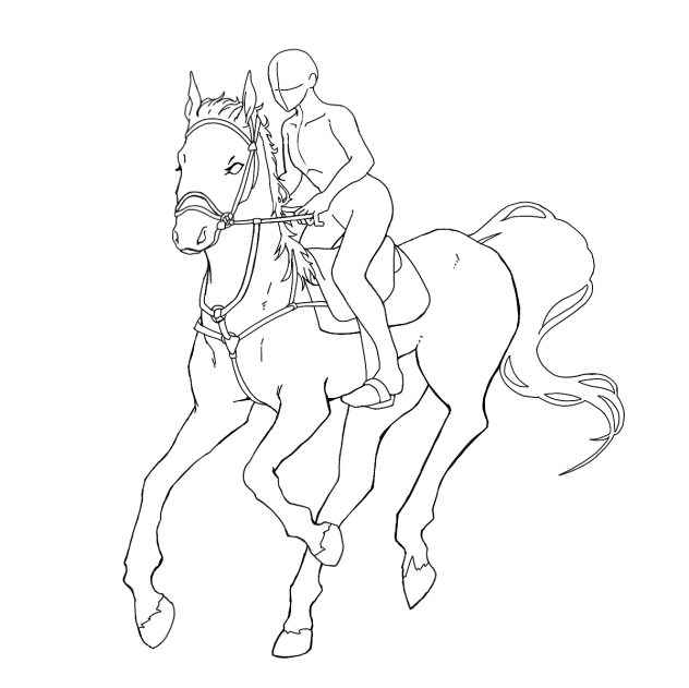 乗馬トレス素材