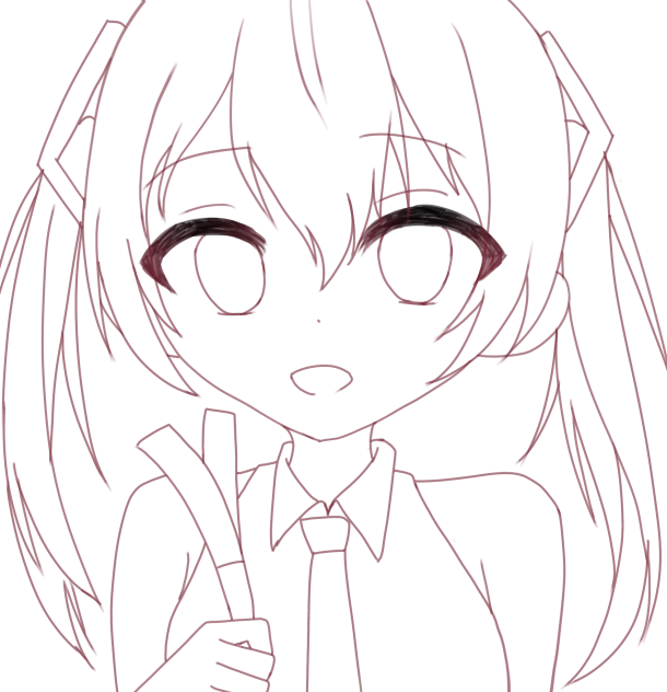 「ネギ…欲しい…！」（線画）