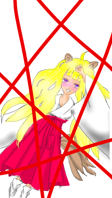 捕まった女狐巫子