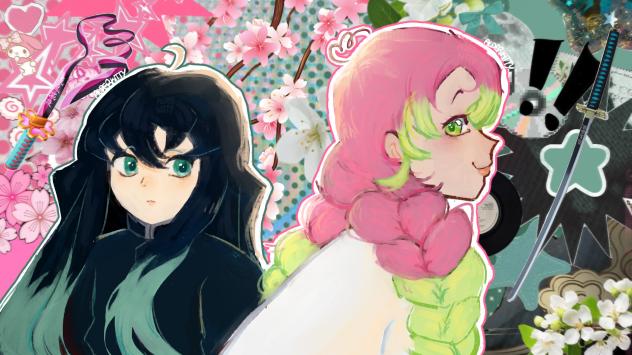 Muichiro and Mitsuri