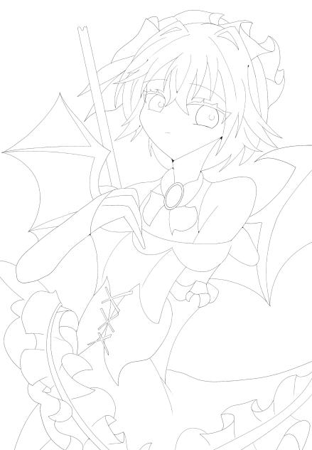 🦇🟪　線画！