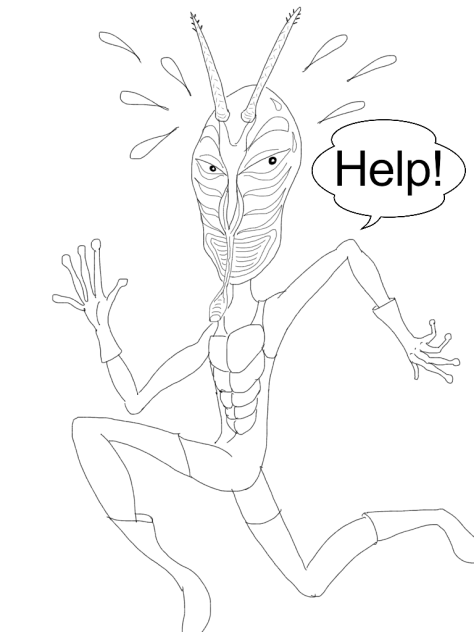 連作2 助けてー (逃げるジゲジゲ星人)
