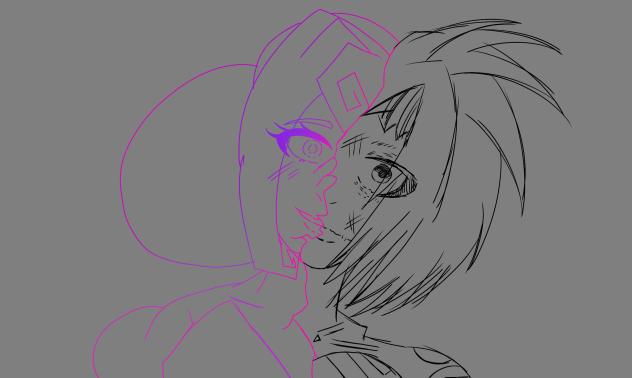 An unfinished Gwen art