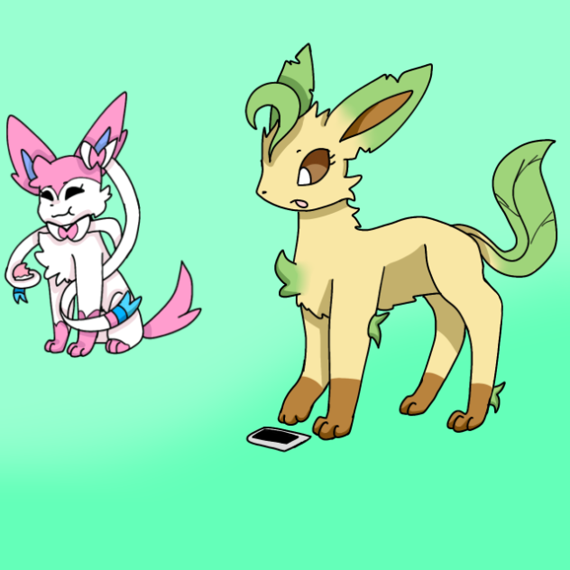 Sylveon and Leafeon(requested animation)