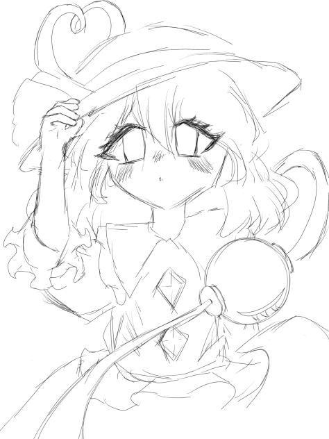白こいしちゃん໒꒱ラフ