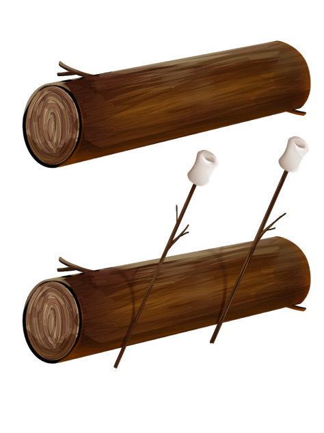 log and marshmallow