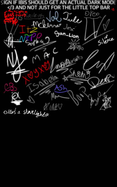 sign if ibis should get actual dark mode