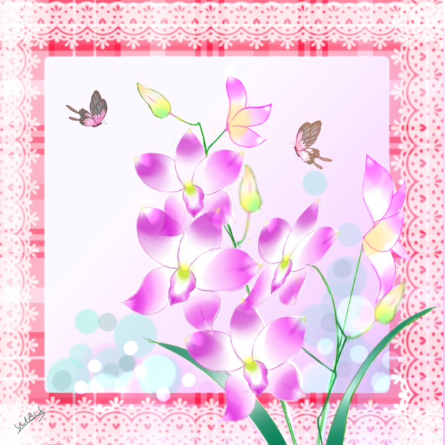 蘭の花素材、デンファレ