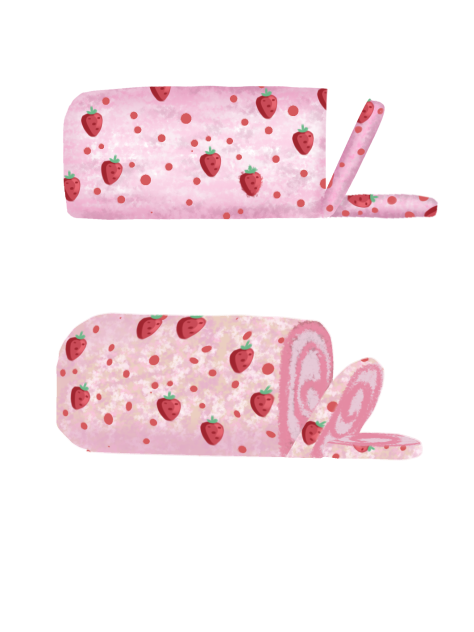 strawberry roll cake - ibisPaint