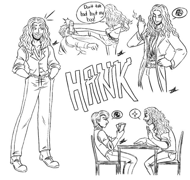 Hank sketches