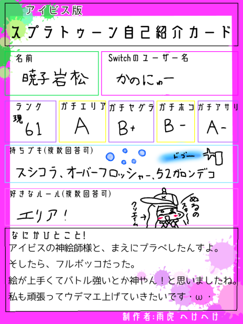 自己紹介！