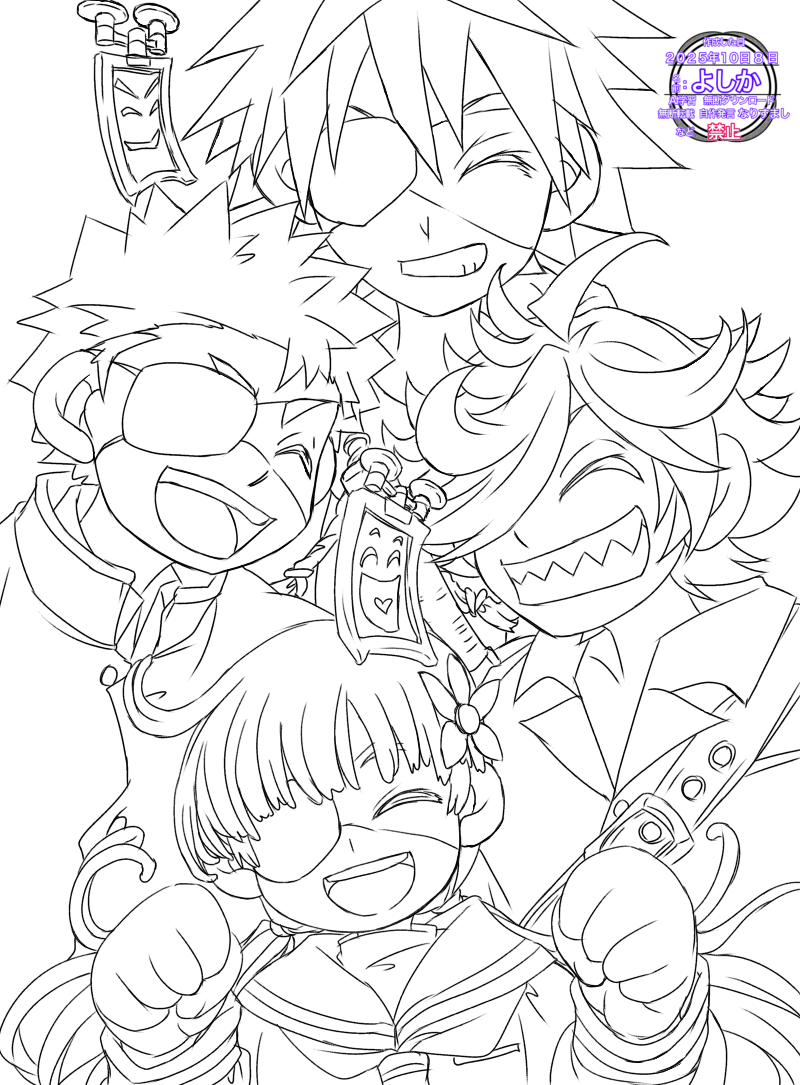 巻戻士 ♪仲間たち♪』＊ぬり絵＊ - ibisPaint