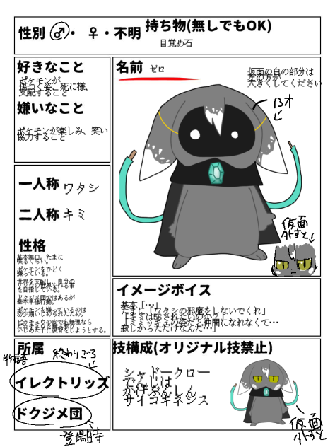 キャラ募集