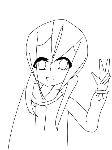 やほ(線画)