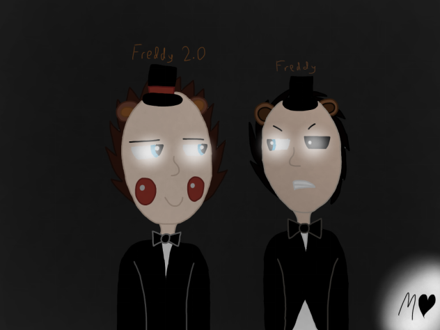 Freddy and toy Freddy - speedpaint