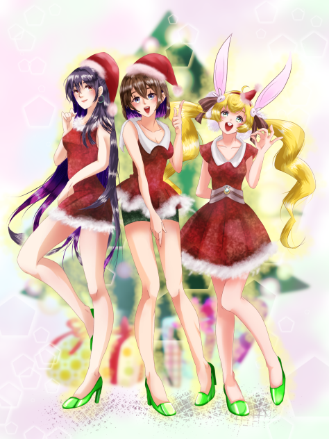 ハッピーメリークリスマス白猫