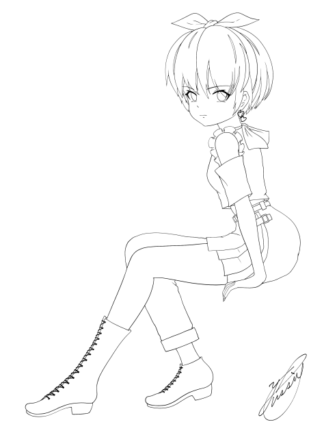 Summer is over（線画）