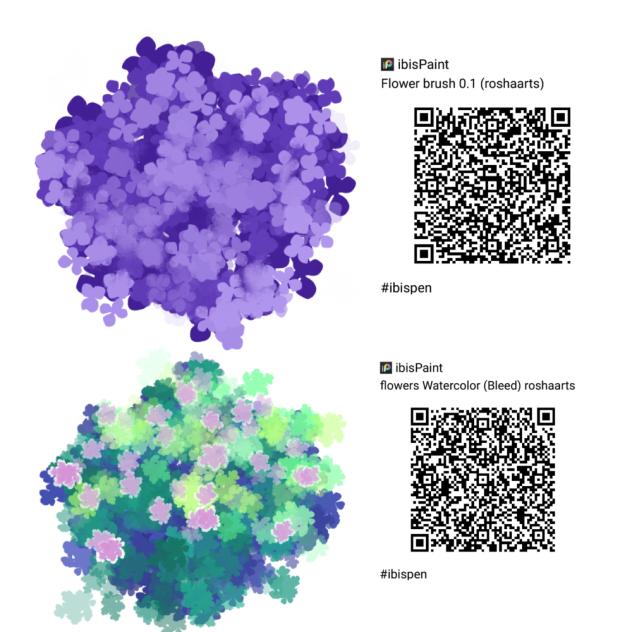 leaf and flowers brushes