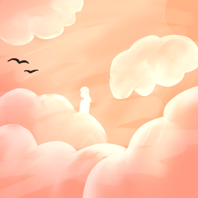 夕日に女神様発見！