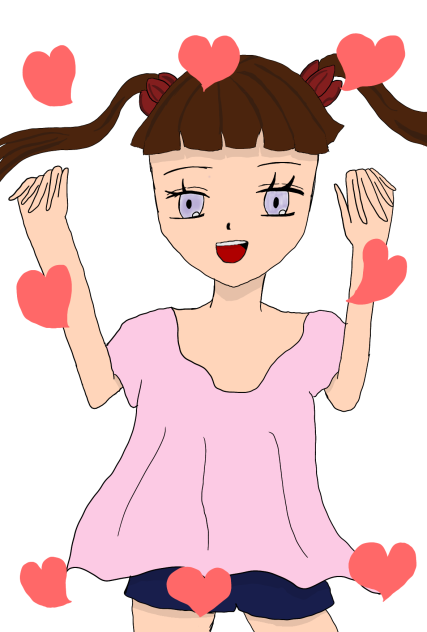 ハートだらけの絵❤️