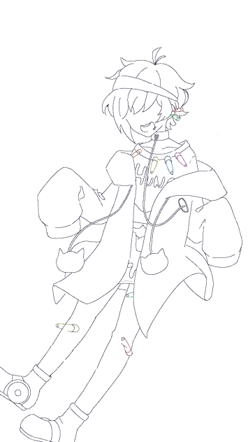 狼ゲーム リンタロウ 線画 Ibispaint