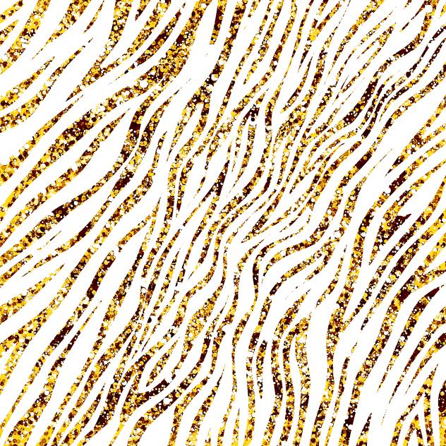 Gold Glitter zebra print