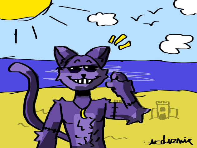Catnap chilling at the beach🏖️