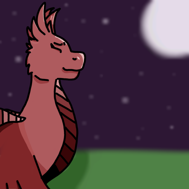 Dragon with night sky