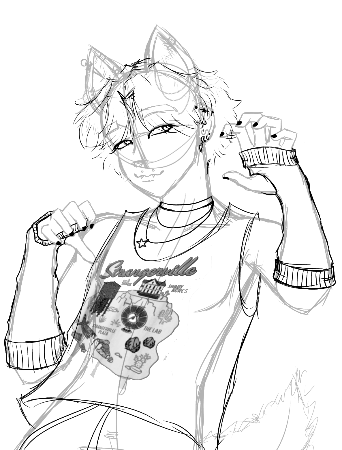 Sketch for upcoming drawing 😗 - ibisPaint