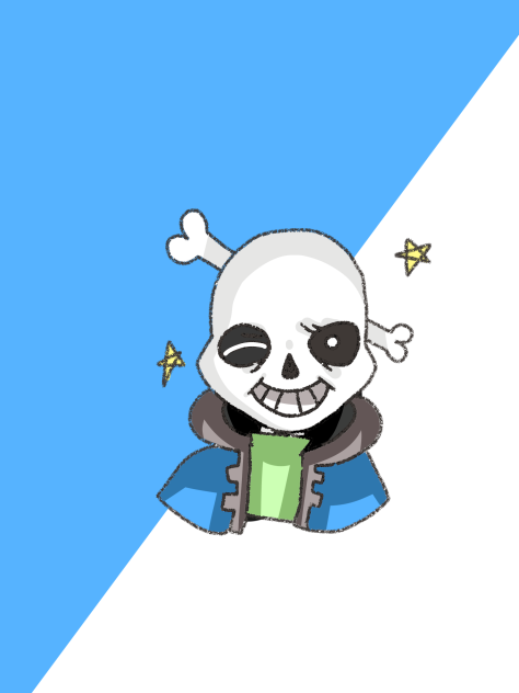 アンダーテールのサンズを描いてみた💀