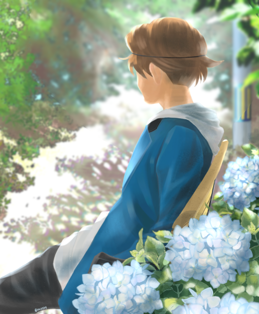 紫陽花と颯砂