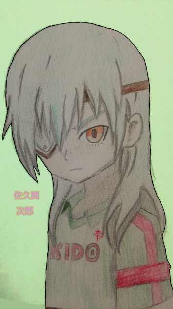 【暇人の落書き】No.3：佐久間次郎  (過去絵のアレンジ)