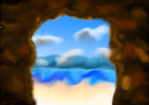 illustration - And the cave opened-