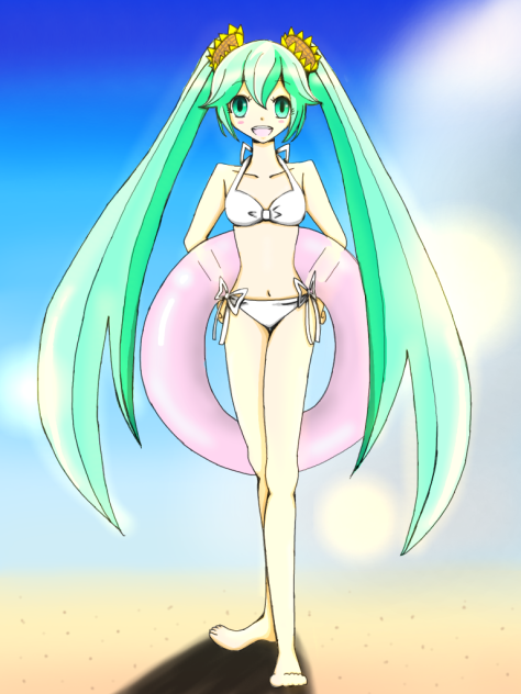 水着ミクさん