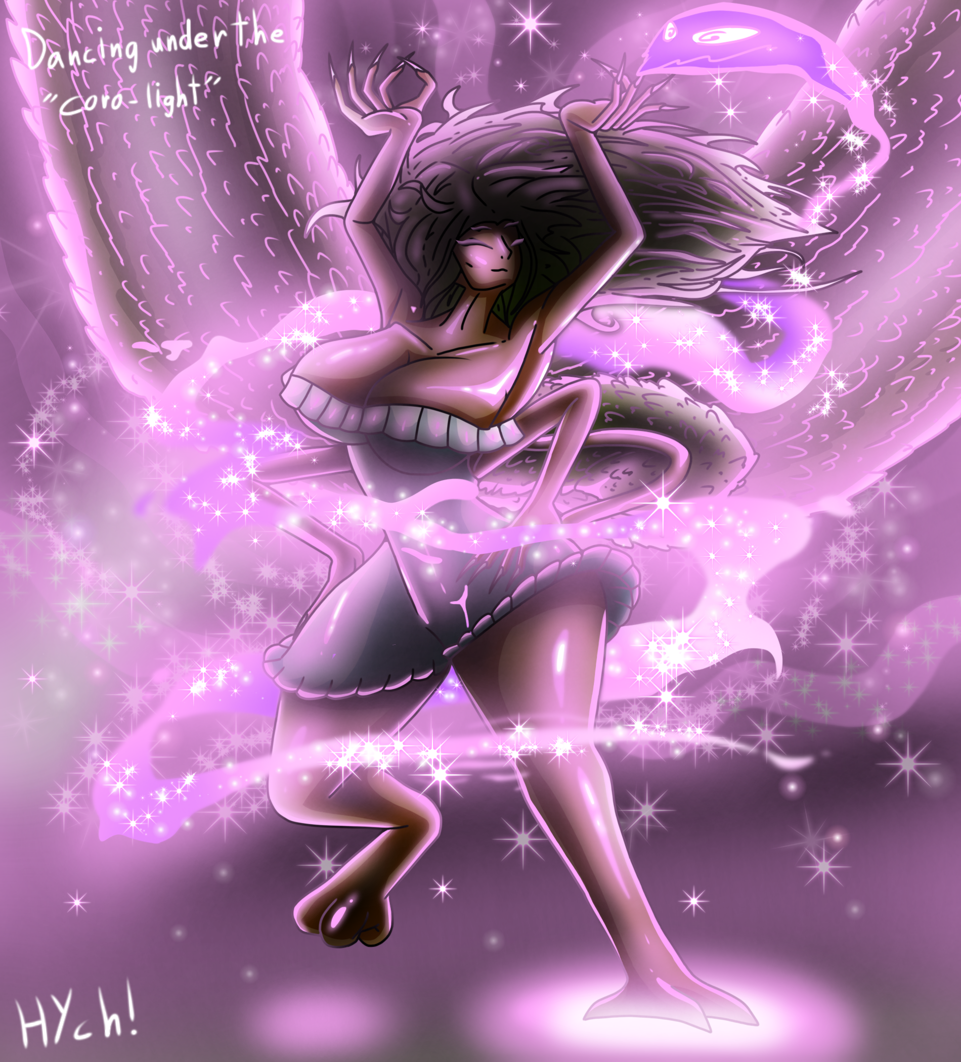 Dancing under the Coro-light “ - ibisPaint