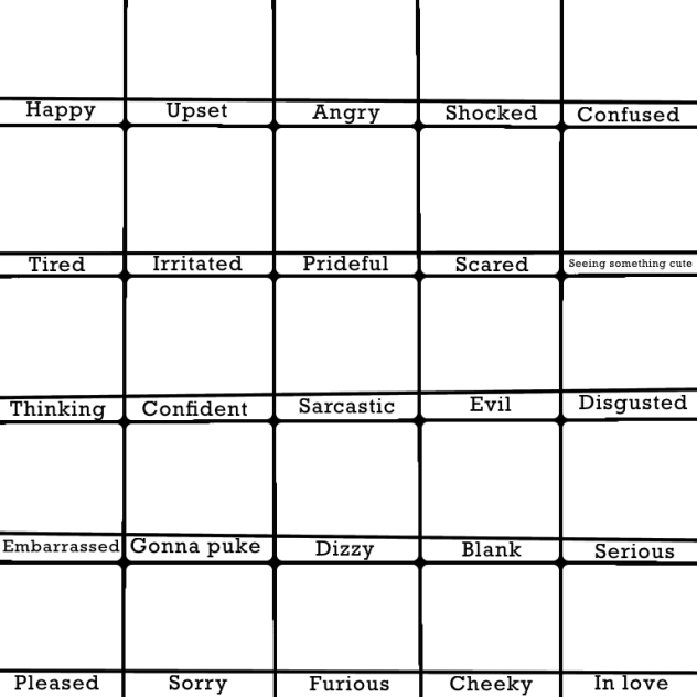 Template for emotions