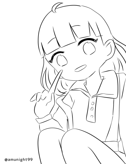 花子ちゃん　線画