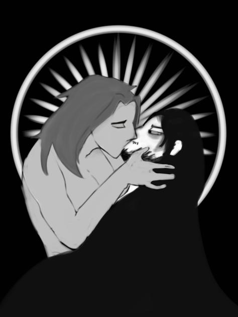 extremely heterosexual kiss