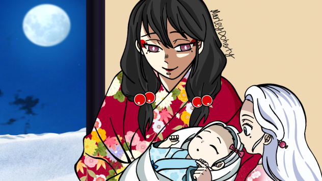 Sassuki and her daughters