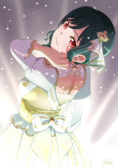 女神　栞子（Twitterフォロワー2000人記念絵）
