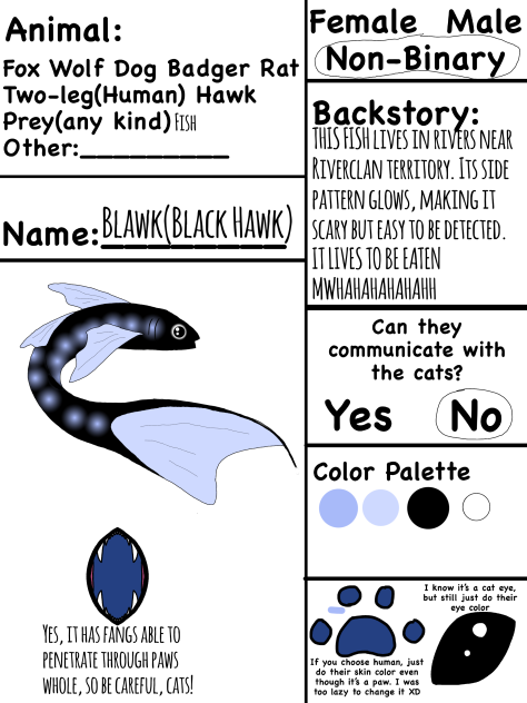 Prey characteh for Warriors RP!