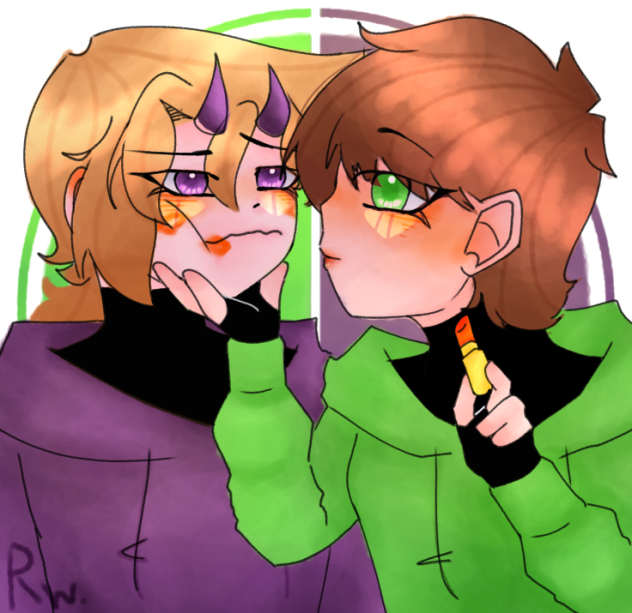 My couple 💜💚 - ibisPaint