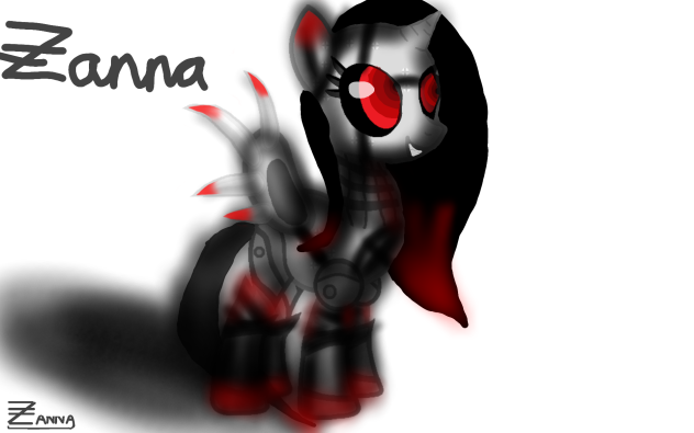Zanna as a ROBOT pony - Speedpaint
