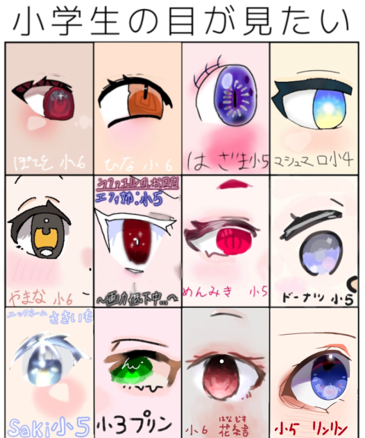 小学生の目が見たい